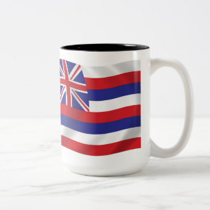 Taza Bicolor Mug de bandera hawaiana