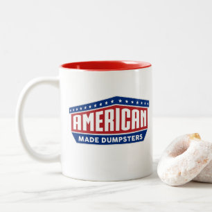 Taza Bicolor Mug de basureros de fabricación estadounidense (d
