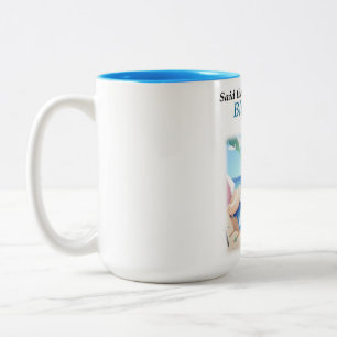 Taza Bicolor Mug de Belle - "Dijo la dama con el pelo azul"