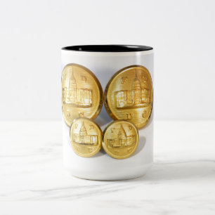 Taza Bicolor Mug. de botones DCFD
