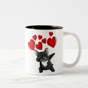 Taza Bicolor Mug de Bulldog francés lindo