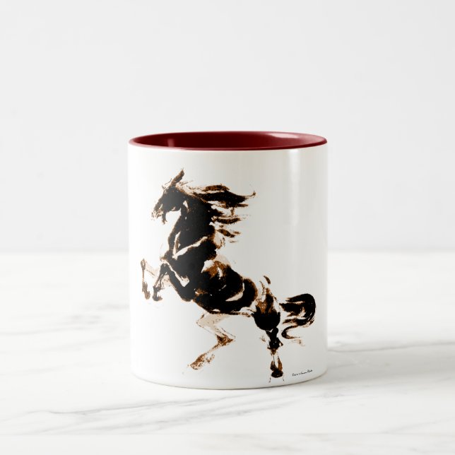 Taza Bicolor Mug de caballo salvaje (Centro)