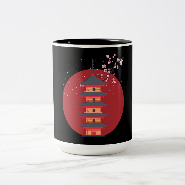 TAZA BICOLOR MUG DE CAFÉ DE DISEÑO JAPONÉS (Centro)