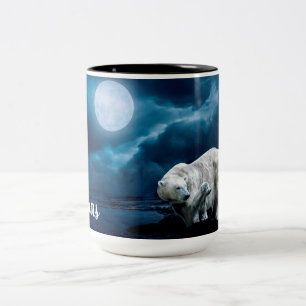 Taza Bicolor Mug De Café De Dos Tones De Oso Polar