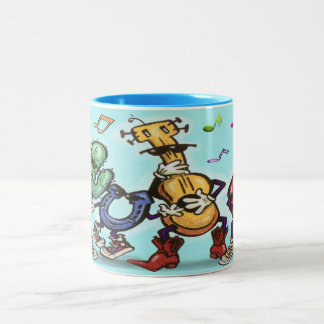 Taza Bicolor Mug de café de dos tonos bailando