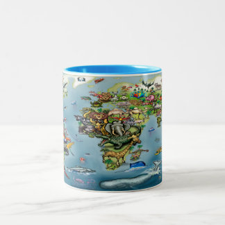 Taza Bicolor Mug de café de dos tonos para animales