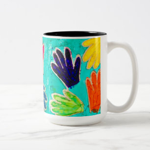 Taza Bicolor Mug de café de la soledad "saludando a ti"