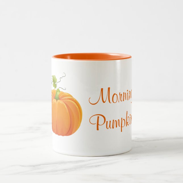 Taza Bicolor Mug de calabaza matutina (Centro)
