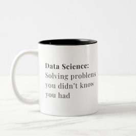 Taza Bicolor Mug. de ciencia de datos: resolución de problemas