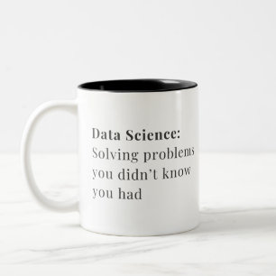 Taza Bicolor Mug. de ciencia de datos: resolución de problemas