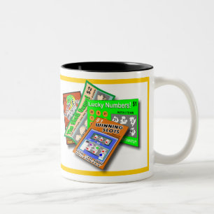 Taza Bicolor Mug. de cierre de la lotería