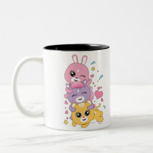 Taza Bicolor Mug de compañeros educativos juguetones