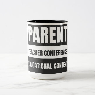 Taza Bicolor Mug de conferencia de profesores primarios