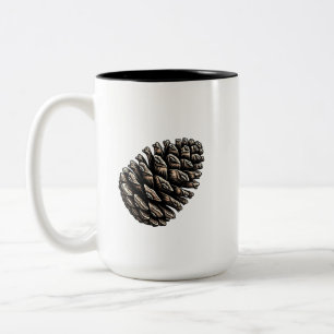 Taza Bicolor Mug de cono de pino de dos tonos inspirados en la