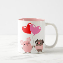 Mug de corazón enmarañado (cerdos Personalizados)