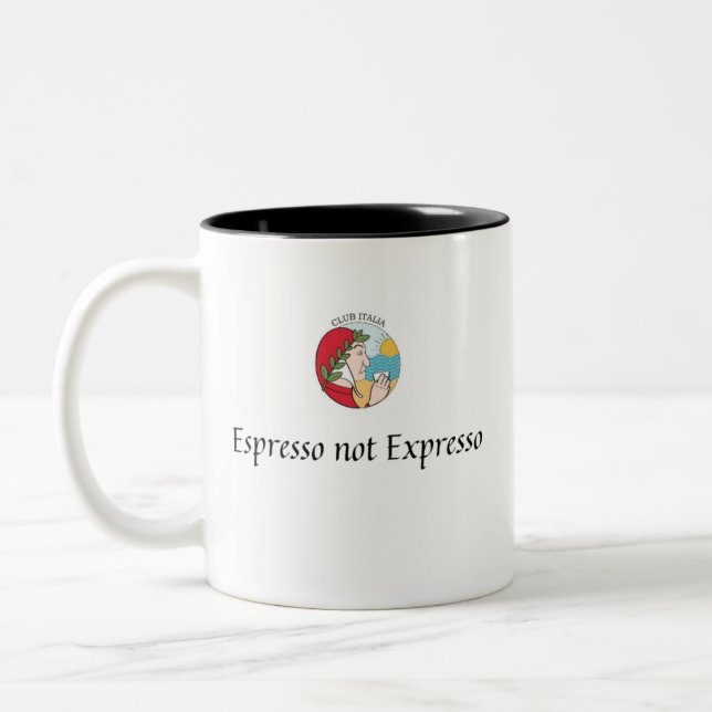 Taza Bicolor Mug de Dante "Espresso no expresso" (Izquierda)