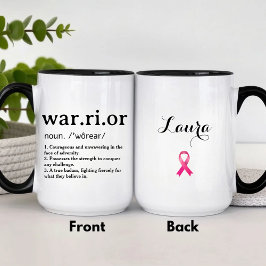 Taza Bicolor Mug de definición de guerrero del cáncer