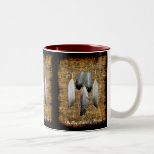 Taza Bicolor Mug de diseñador de diseños nativos americanos de 