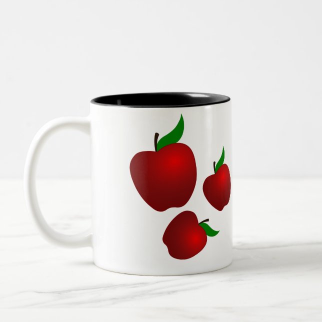 Taza Bicolor Mug de diseño de Apple fresco (Izquierda)