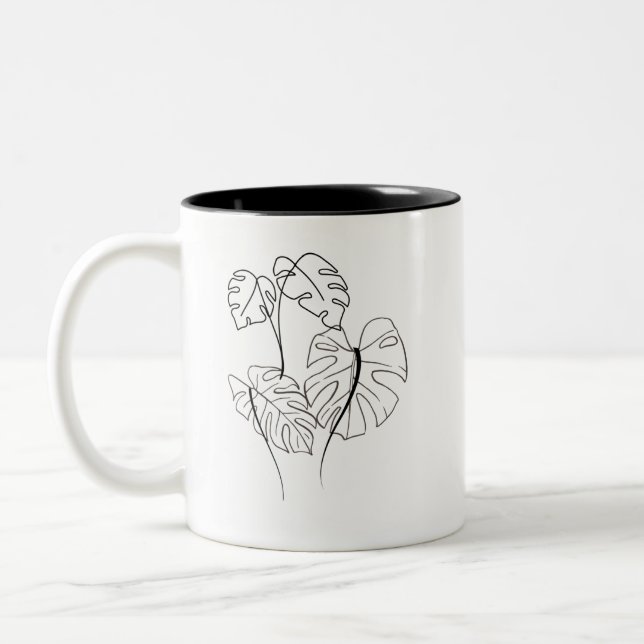 Taza Bicolor Mug de diseño de planta (Izquierda)