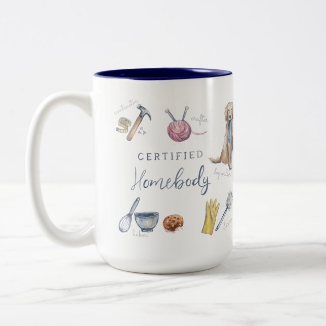 Taza Bicolor Mug. de distanciamiento social de hogar certificad (Izquierda)