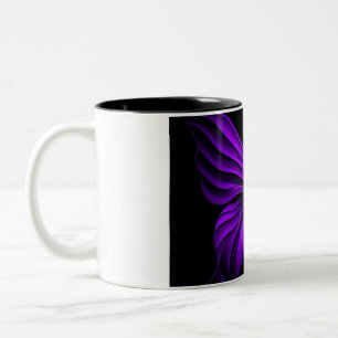 Taza Bicolor Mug De Dos Tones De Mariposa Púrpura