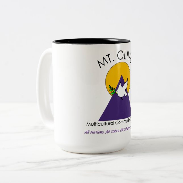 Taza Bicolor Mug De Dos Tones De Oliva (Anverso izquierdo)