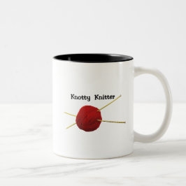 Taza Bicolor Mug De Dos Tones De Tono De Knotty Knitter