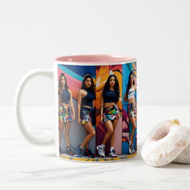 Taza Bicolor Mug De Dos Tonos (Con donut)