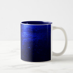 Taza Bicolor Mug de dos tonos azul de la Marina Azul congelada