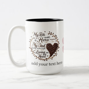 Taza Bicolor Mug de dos tonos con diseño para el corazón de caf