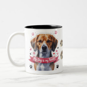 Taza Bicolor Mug De Dos Tonos Cute Perro Lover