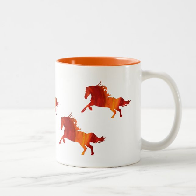 Taza Bicolor Mug de dos tonos de caballo (Derecha)