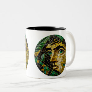 Taza Bicolor Mug de dos tonos de misterio griego antiguo, 11 oz
