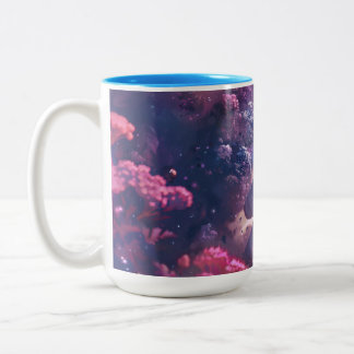 Taza Bicolor Mug de dos tonos, exploración espacial de 15 onzas