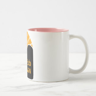 Taza Bicolor Mug de dos tonos rosados de 15 oz