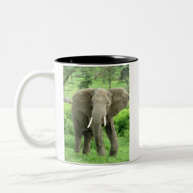 Taza Bicolor Mug de elefantes africanos (Izquierda)