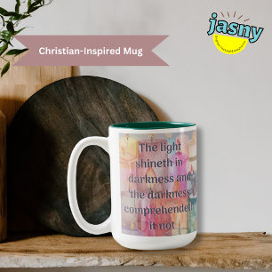 Taza Bicolor Mug. de escritura de velas de Pastel