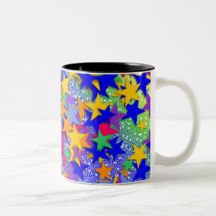 Taza Bicolor Mug. de estrellas espaciales