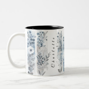Taza Bicolor Mug. de flores silvestres 6 personalizado
