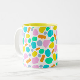 Taza Bicolor Mug. de formas felices
