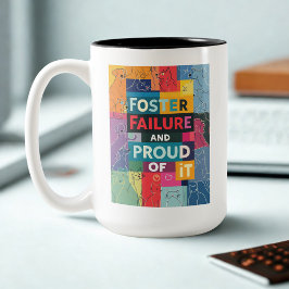 Taza Bicolor Mug de fracaso del fomento del mascota para mamás 