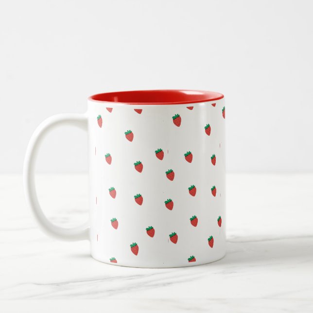 Taza Bicolor Mug de fresa (Izquierda)