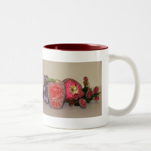 Taza Bicolor Mug de frutas festivas