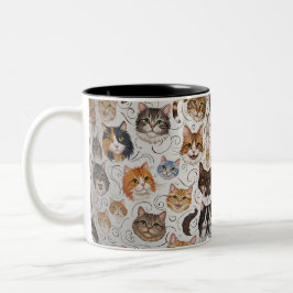 Taza Bicolor Mug de gato