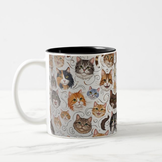 Taza Bicolor Mug de gato (Izquierda)