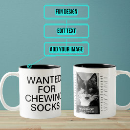Taza Bicolor Mug de gato