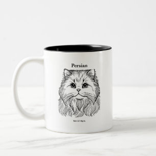 Taza Bicolor Mug de gato persa - Gracia en todos los rumores