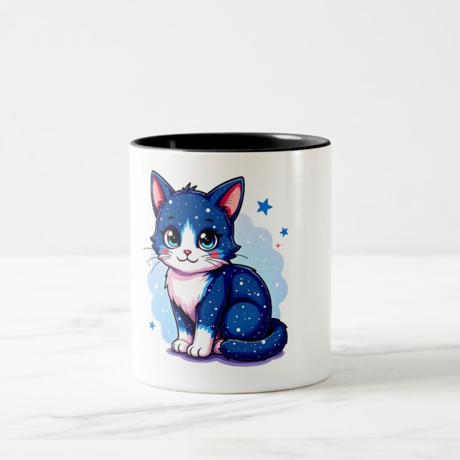 Taza Bicolor Mug de gato somnoliento (Centro)