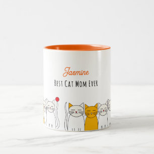 Taza Bicolor Mug de gatos adorables - Idea de regalo personaliz